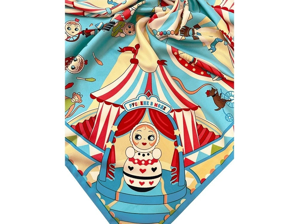 Платок Русская неваляшка. Праздник