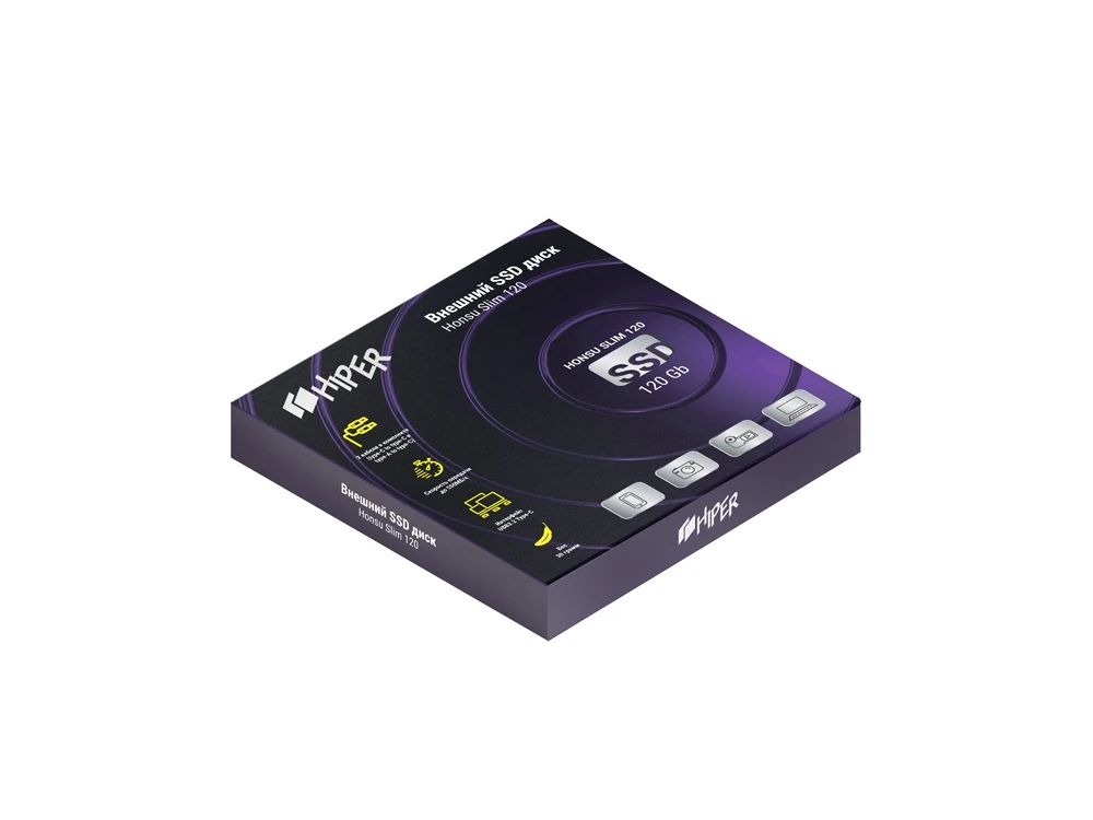 Внешний SSD накопитель Honsu Slim 480 480GB USB3.1 Type-C Slim