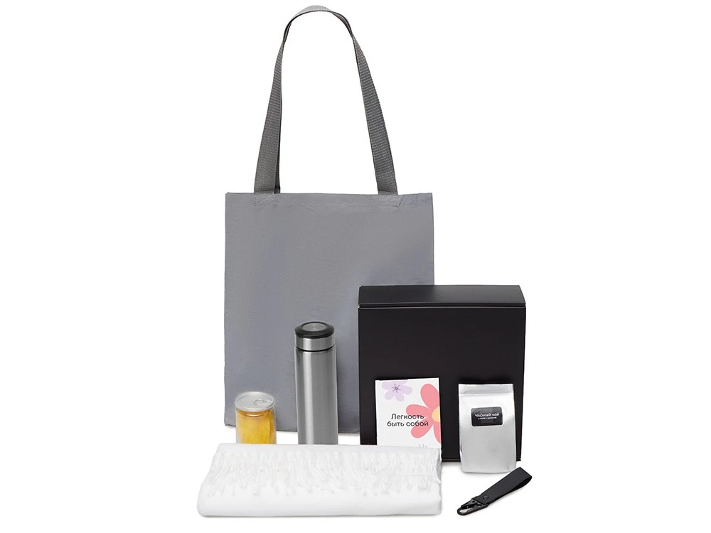 Подарочный набор Re:f. Walk с палантином, шоппером и термосом