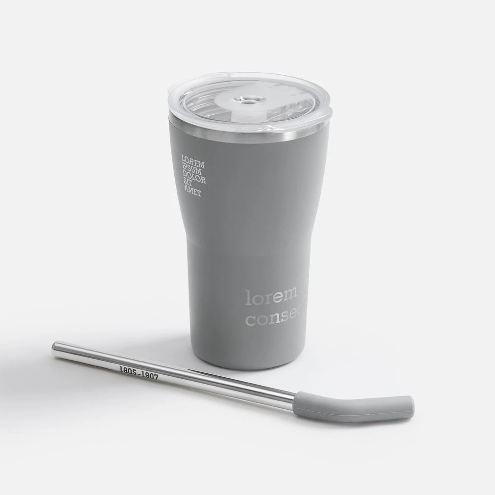 Термостакан Sapporo без логотипа, серый