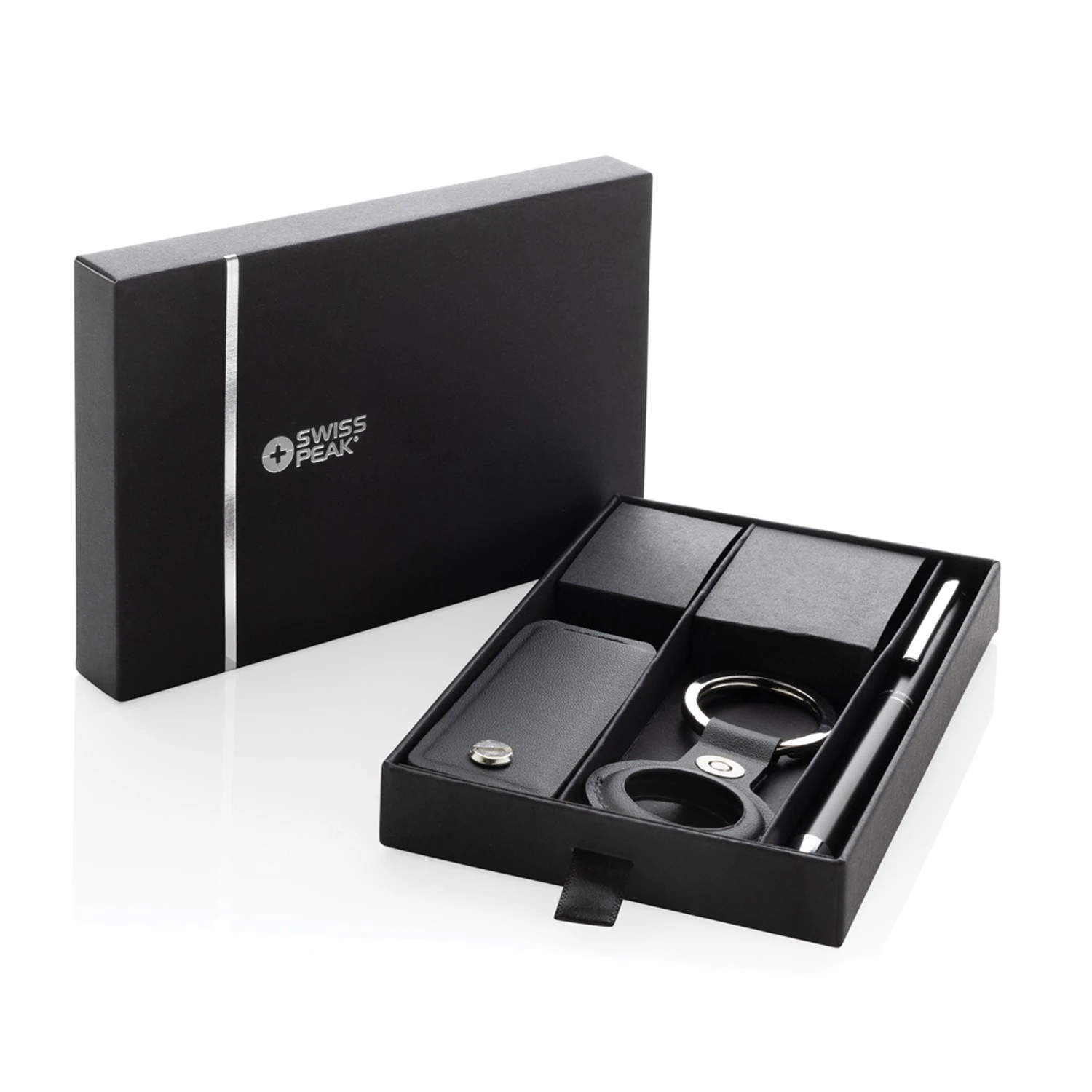 Чехол для ключей с ручкой в комплекте Swiss Peak Tula из переработанного полиуретана RCS