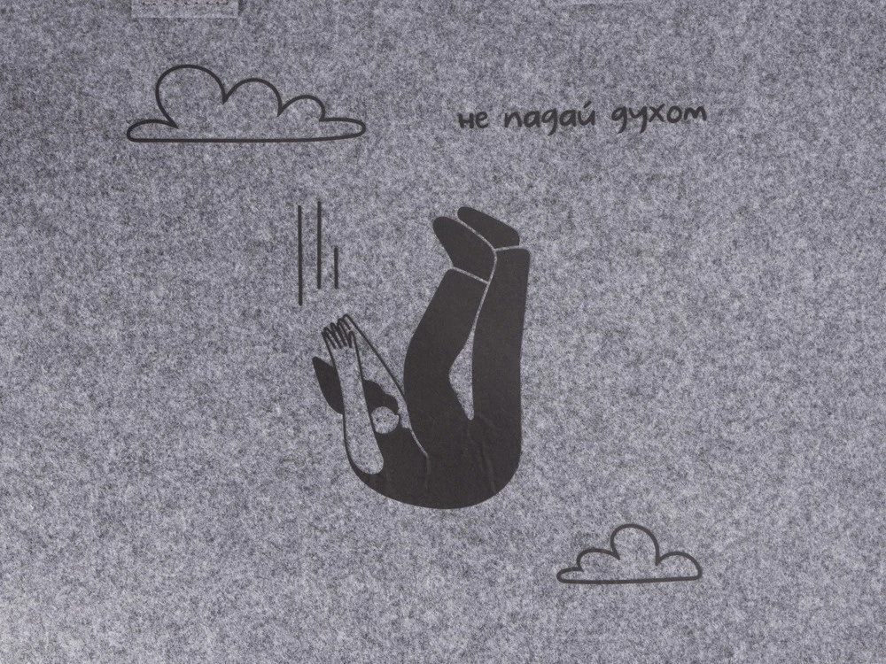 Сумка-шоппер Stratum фетровая с термотрансфером