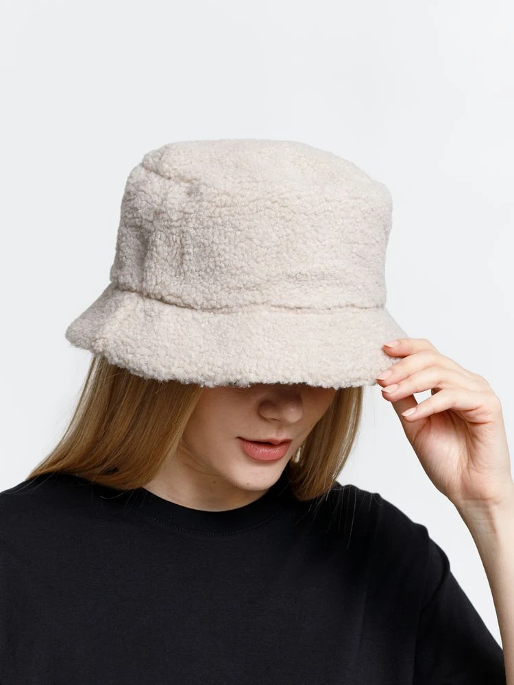 Панама Bucket двусторонняя утепленная, хаки с бежевым