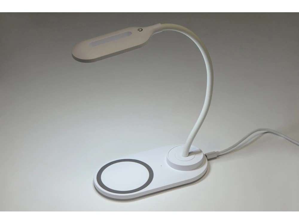 Настольный светильник с беспроводной зарядкой Flamp