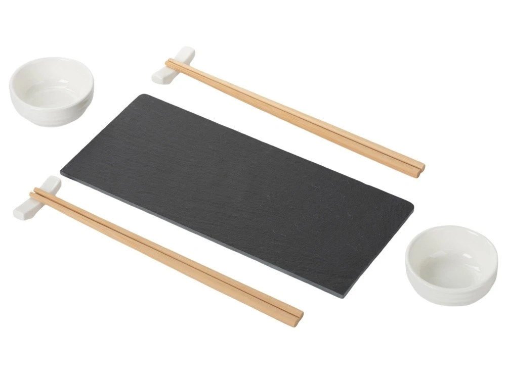 Набор для сервировки роллов и суши со сланцевой доской Maki