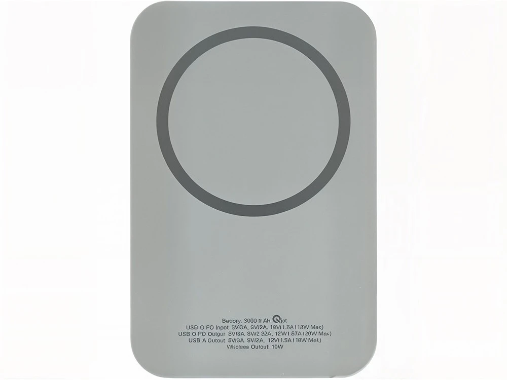 Магнитный беспроводной внешний аккумулятор с быстрой зарядкой QC/PD 20 Вт MagnetIQ, 5000 mAh