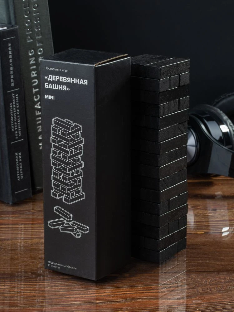 Игра «Деревянная башня мини», черная
