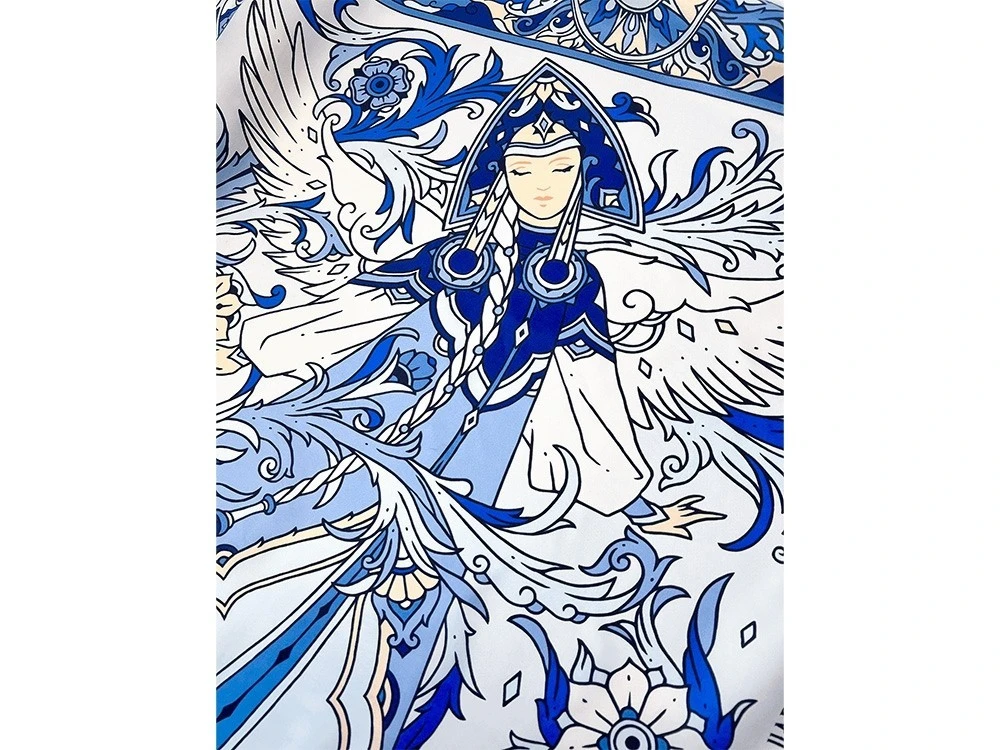 Платок Царевна-Лебедь 100% шелк