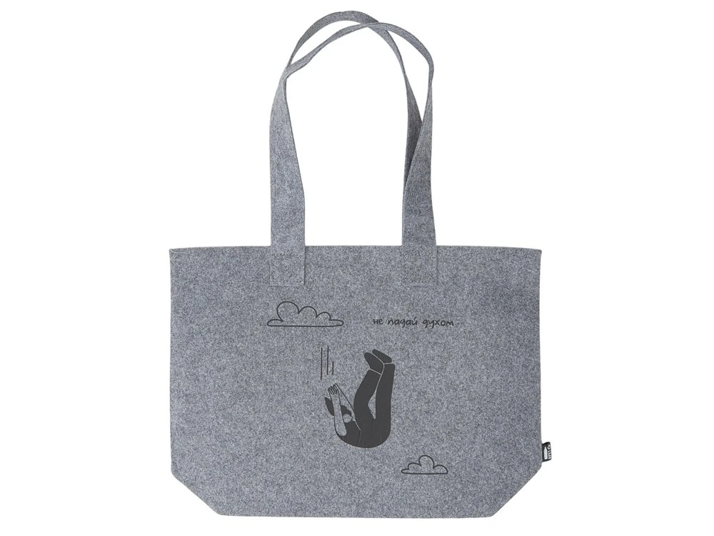 Сумка-шоппер Stratum фетровая с термотрансфером