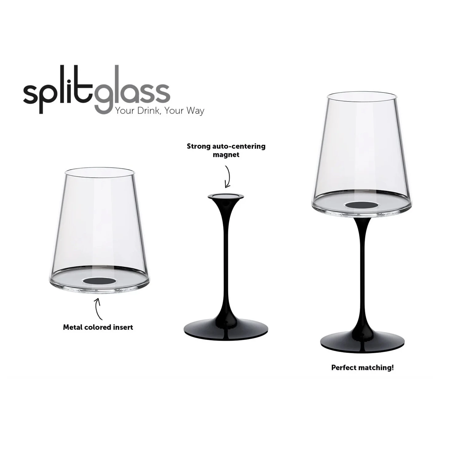 Ножка для бокала на магните Trebonn SplitGlass