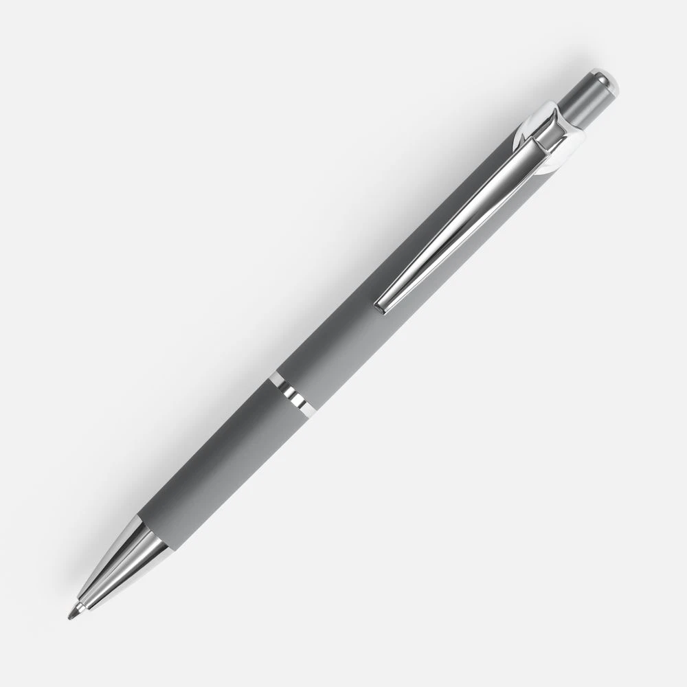 Ручка шариковая Chromos Soft Touch, серая