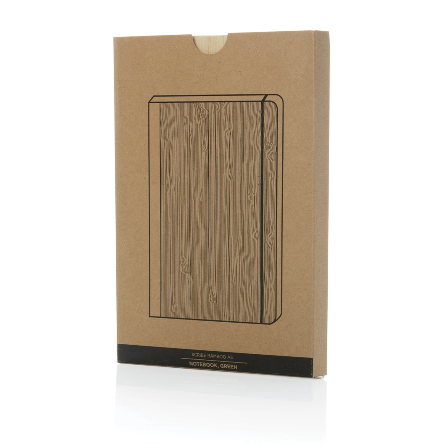 Блокнот Scribe с обложкой из бамбука, А5, 80 г/м²