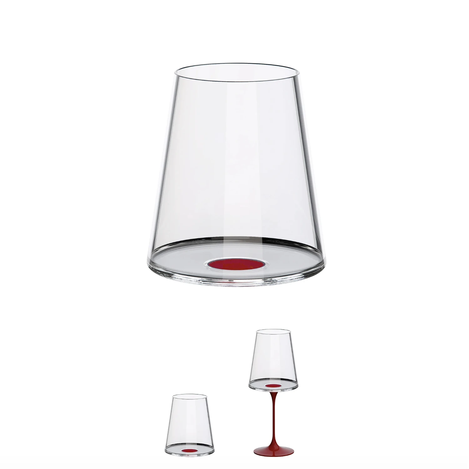 Хрустальный бокал для красного вина на магните Trebonn SplitGlass, 2 шт, 450 мл