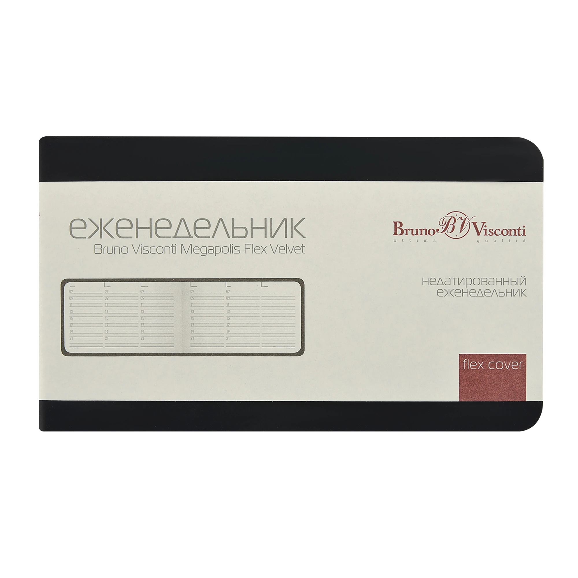 Еженедельник недатированный А6 Мегаполис Вельвет