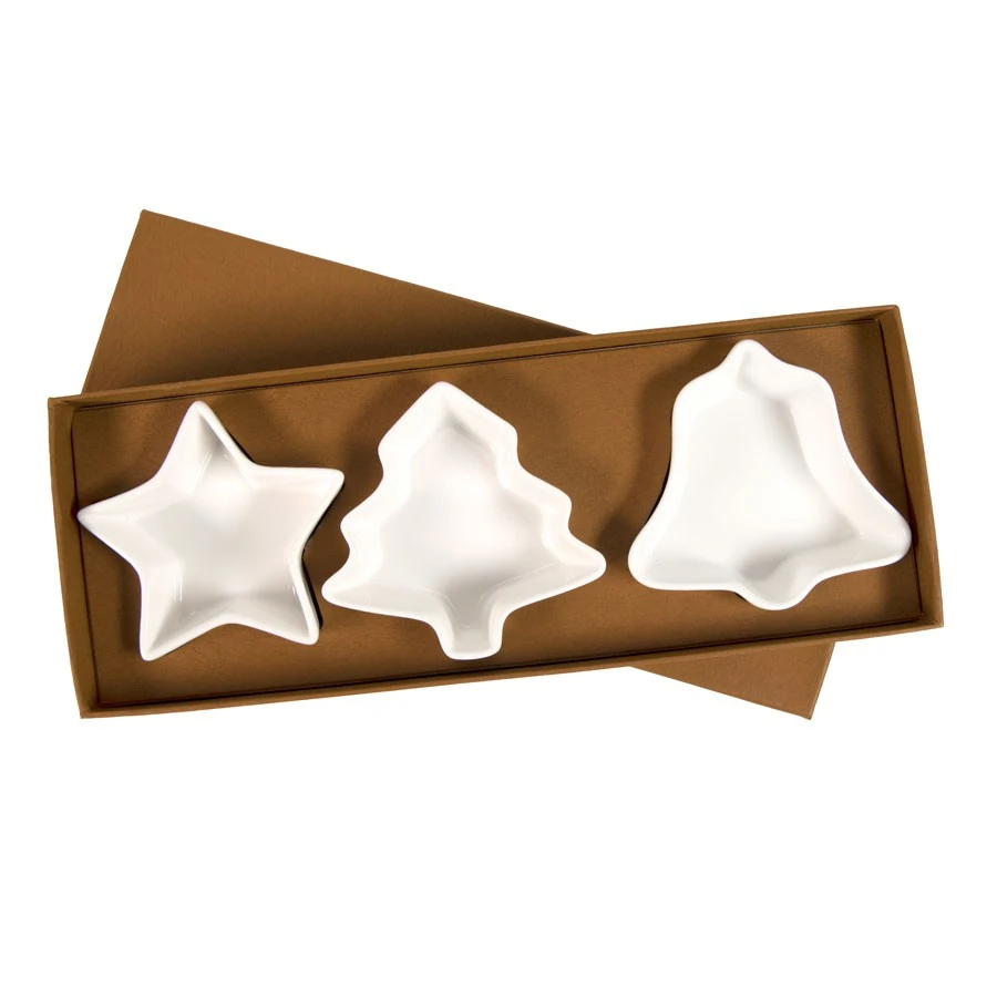 Коллекция тарелок "Праздничный" (3шт), 32,1х11,8х3,3см,фарфор