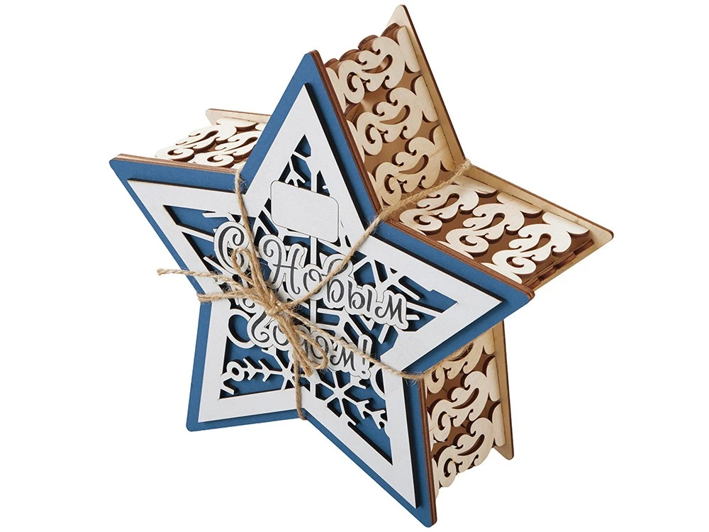 Шкатулка из фанеры в виде звезды Asteris