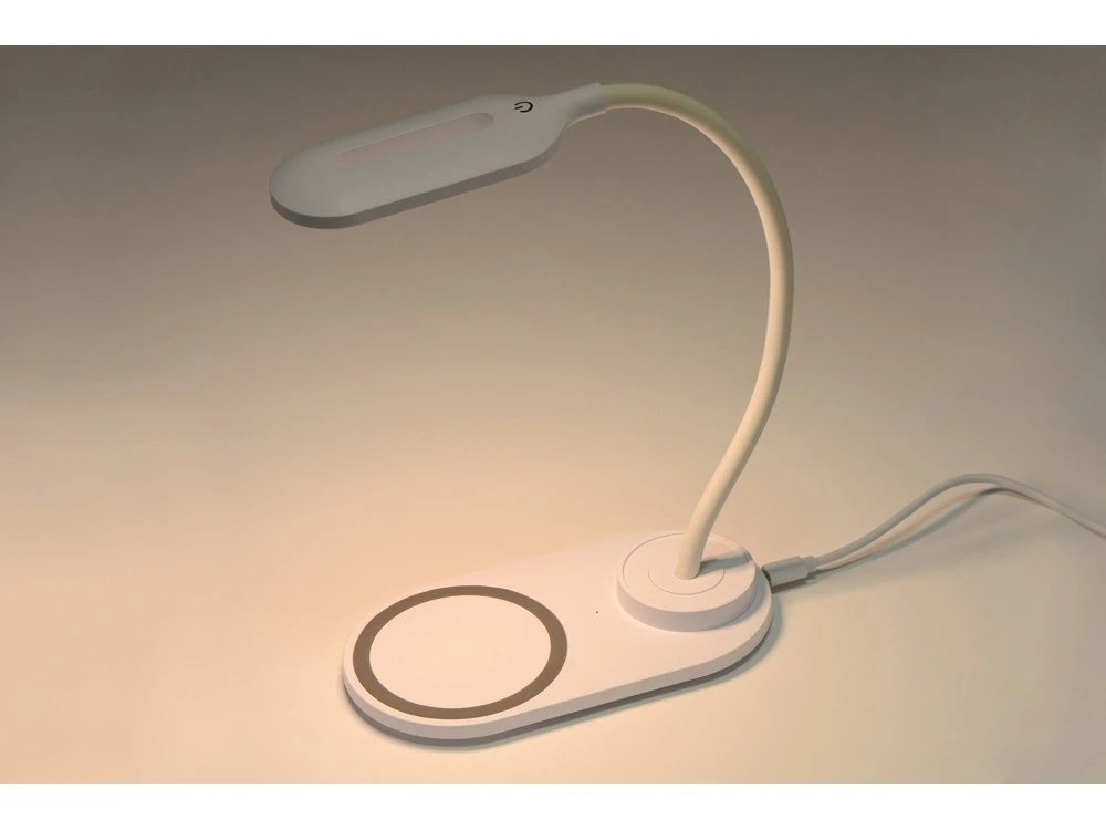 Настольный светильник с беспроводной зарядкой Flamp