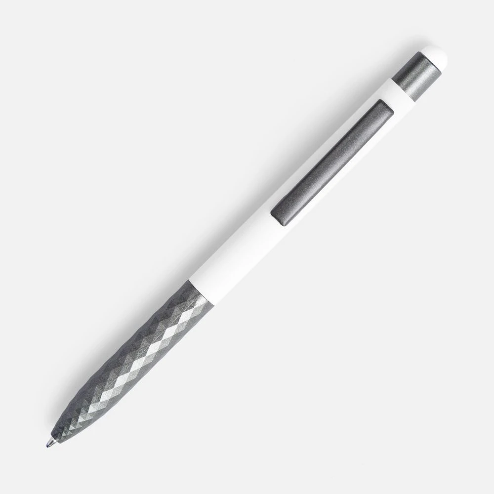 Ручка шариковая Digit Soft Touch со стилусом, белая