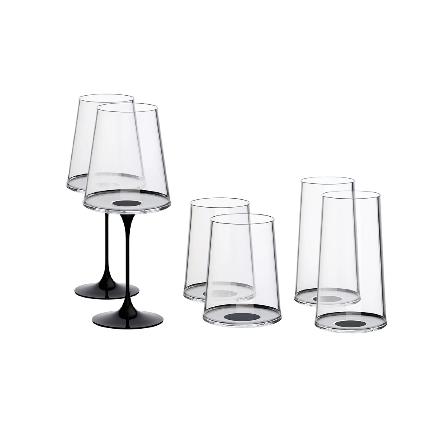 Хрустальный бокал для игристого вина на магните Trebonn SplitGlass, 2 шт, 320 мл