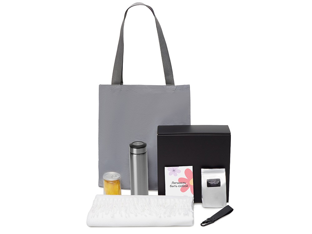 Подарочный набор Re:f. Walk с палантином, шоппером и термосом