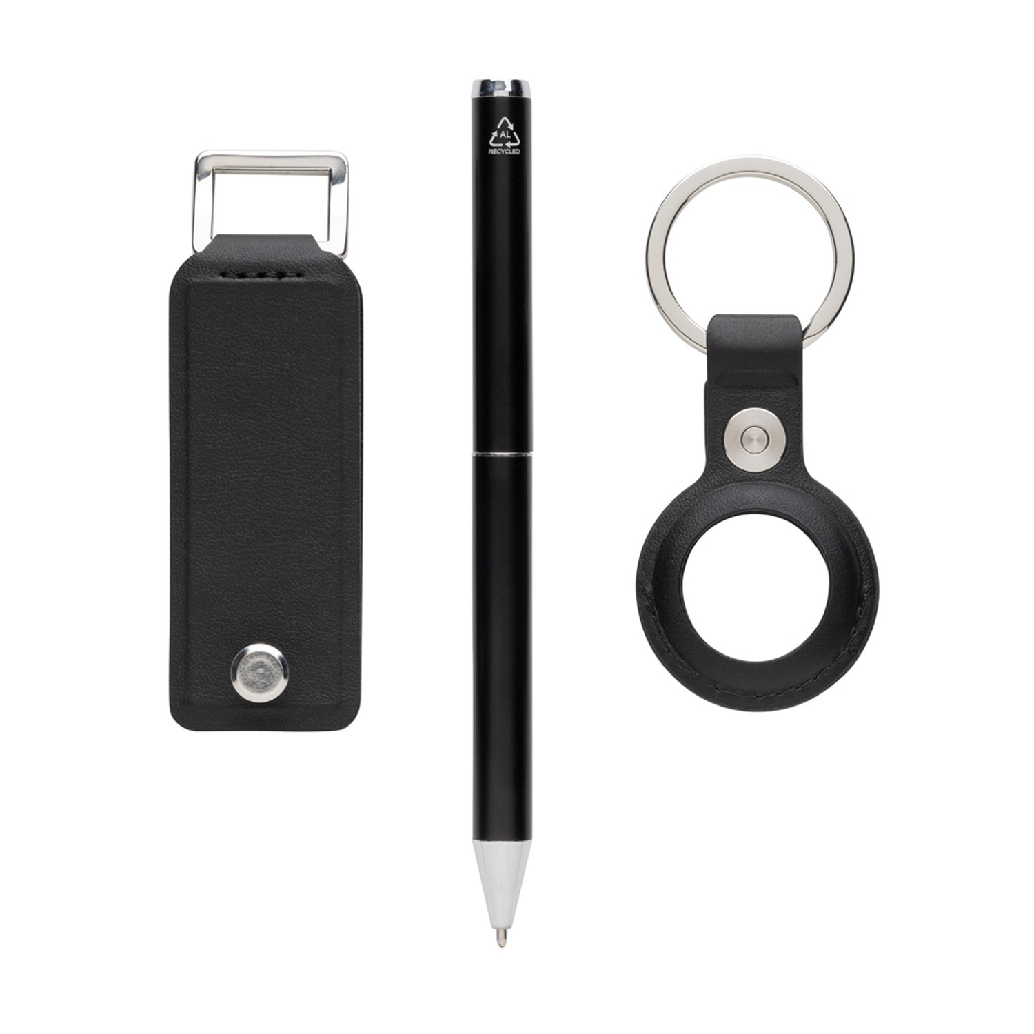 Чехол для ключей с ручкой в комплекте Swiss Peak Tula из переработанного полиуретана RCS