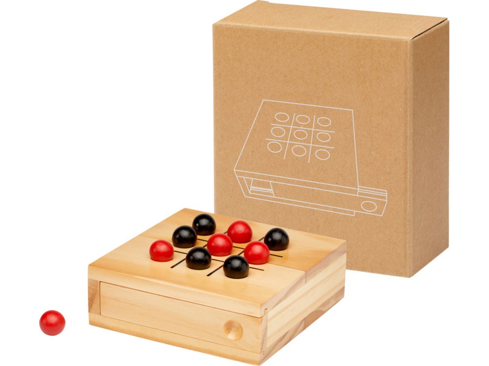 Деревянная игра в крестики-нолики Strobus